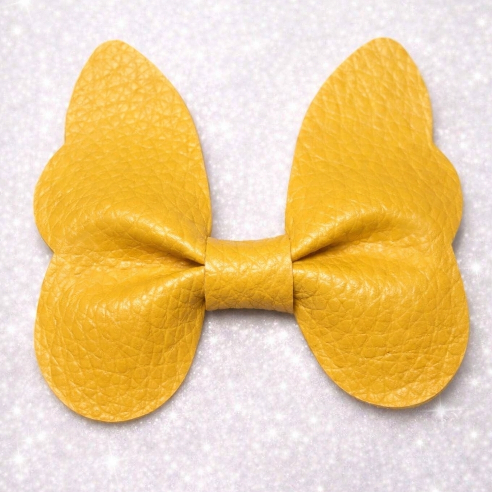 Yellow Bow Hair Clip